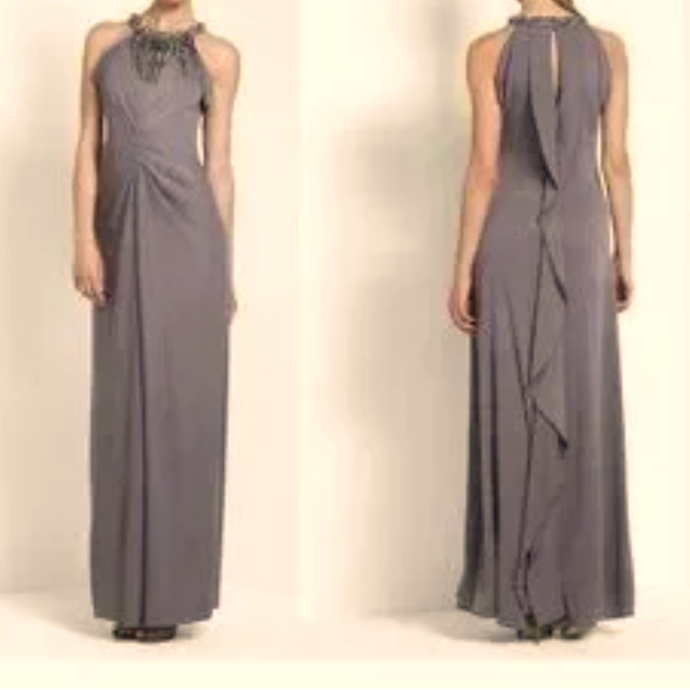 Bcbg Elegant Gray Evening Gown